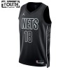 NBA Børn Trøje Brooklyn Nets Yuta Watanabe 18 2022-23 Jordan Statement Edition Sort Swingman